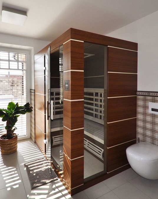 Obdélníková infrasauna v roholovém moderna provedení
